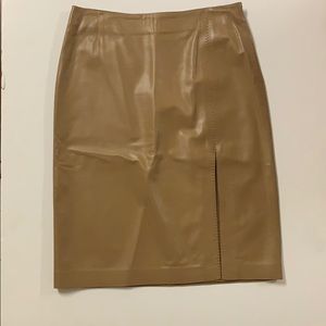 Leather pencil skirt